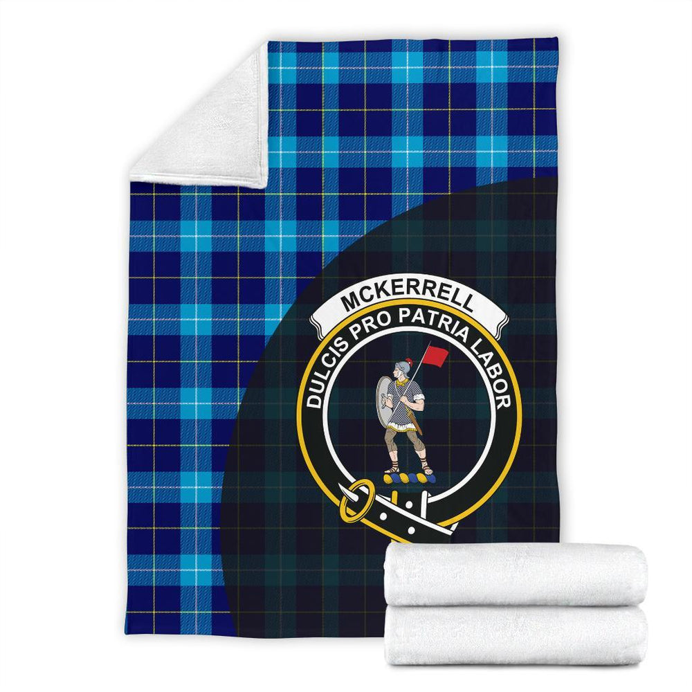Clan McKerrell Tartan Crest Blanket Wave Style WI28 Clan Kerr Tartan Today   