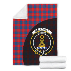Clan Galloway Red Tartan Crest Blanket Wave Style XY36 Clan Galloway Tartan Today   
