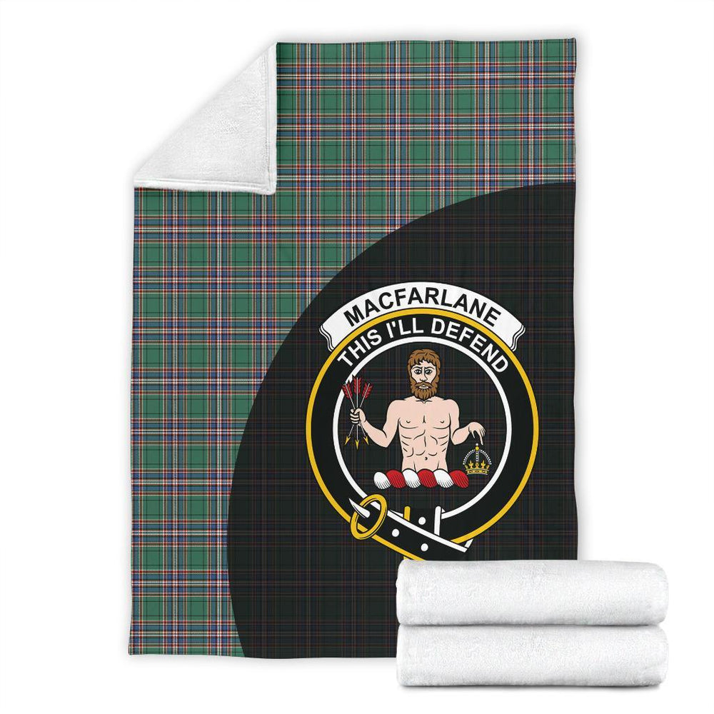 Clan MacFarlane Hunting Ancient Tartan Crest Blanket Wave Style JF40 Clan MacFarlane Tartan Today   