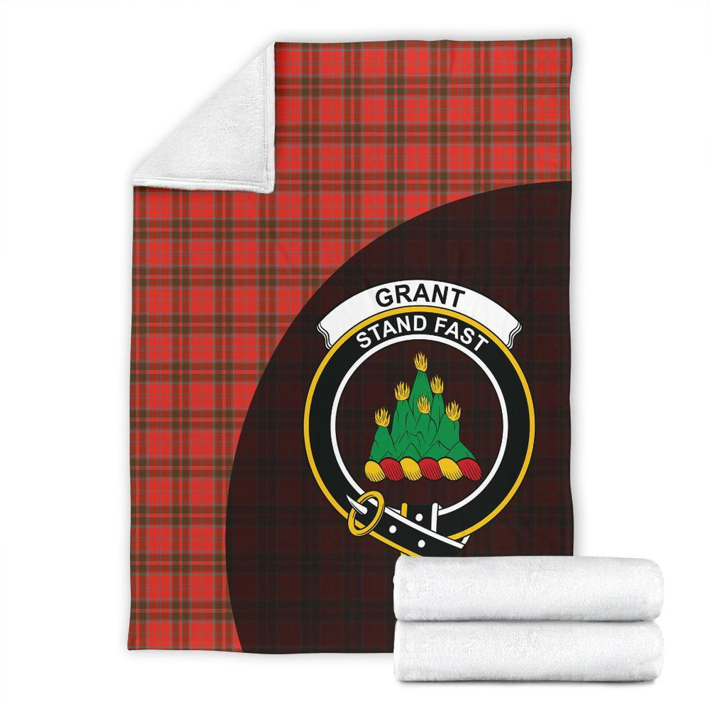 Clan Grant Weathered Tartan Crest Blanket Wave Style LU72 Clan Grant Tartan Today   