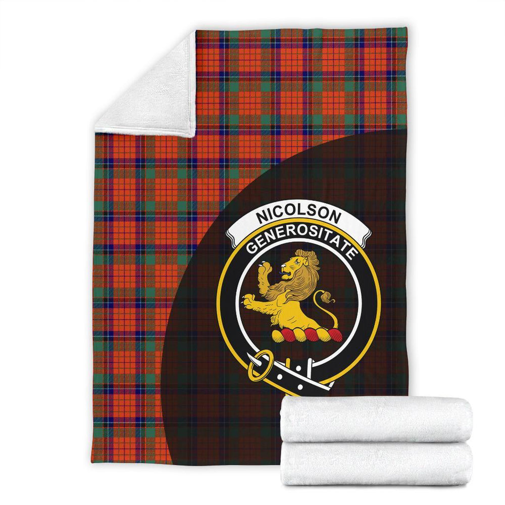 Clan Nicolson Ancient Tartan Crest Blanket Wave Style HZ46 Clan Nicolson Tartan Today   