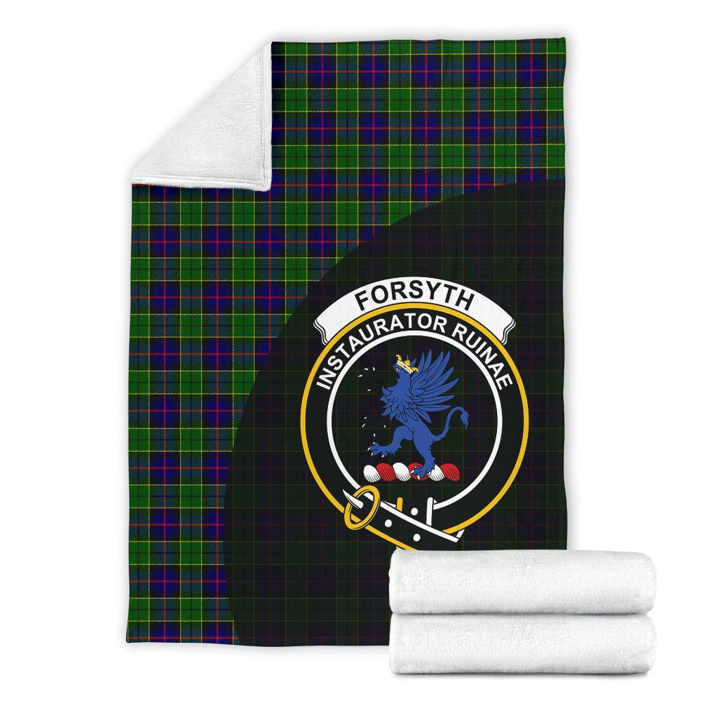 Clan Forsyth Modern Tartan Crest Blanket Wave Style GI79 Clan Forsyth Tartan Today   