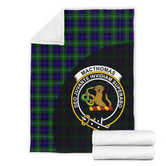 Clan MacThomas Modern Tartan Crest Blanket Wave Style KU85 Clan MacThomas Tartan Today   