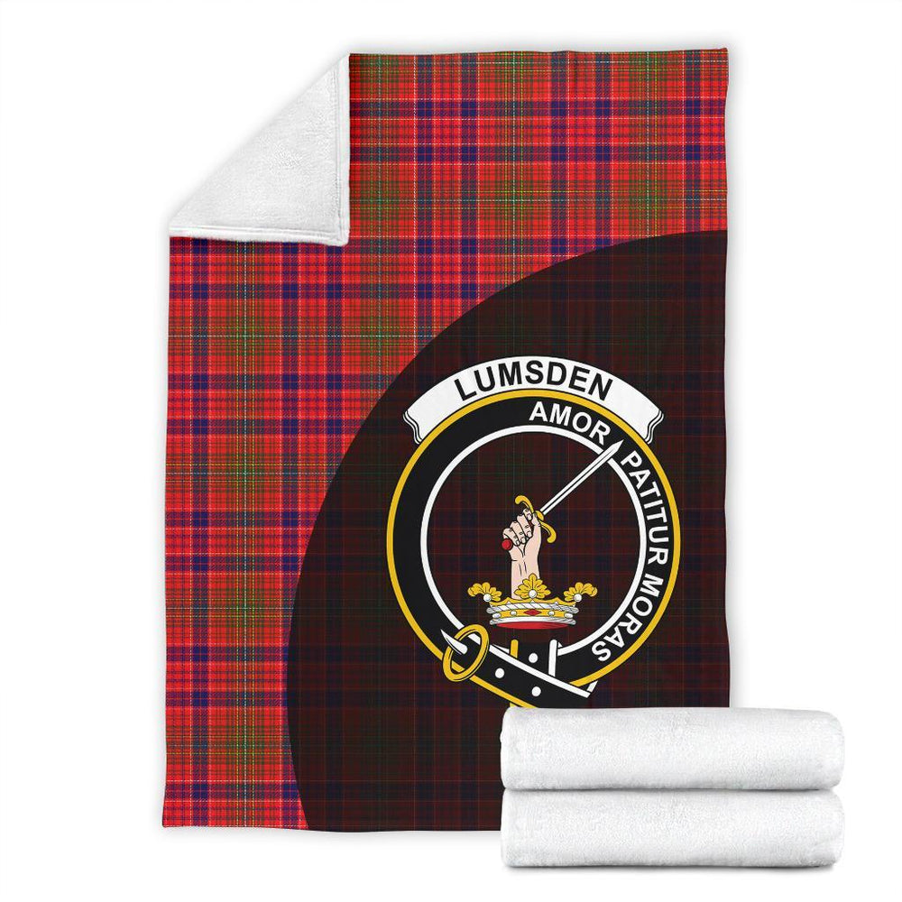 Clan Lumsden Modern Tartan Crest Blanket Wave Style BR90 Clan Lumsden Tartan Today   