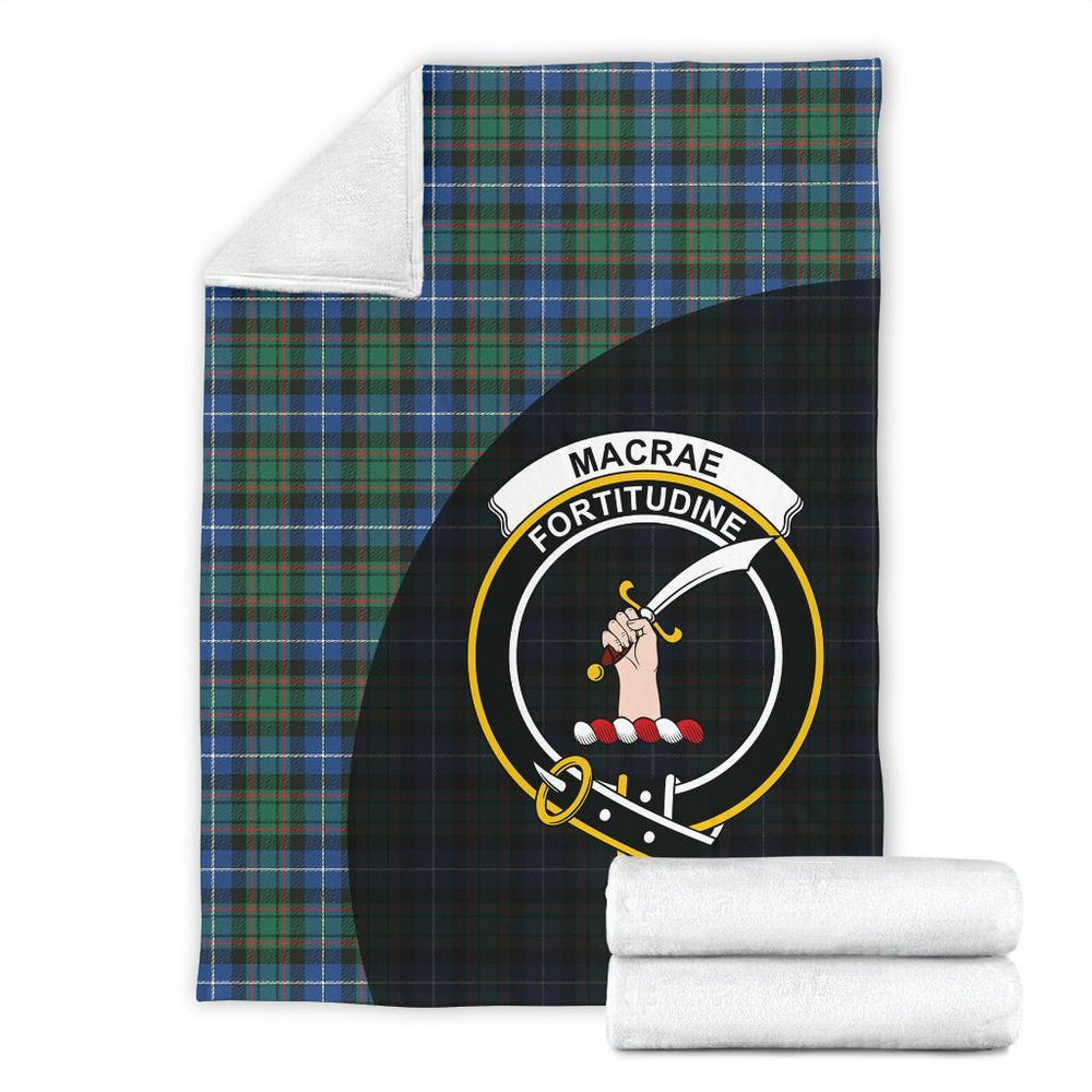 Clan MacRae Hunting Ancient Tartan Crest Blanket Wave Style JZ48 Clan MacRae Tartan Today   