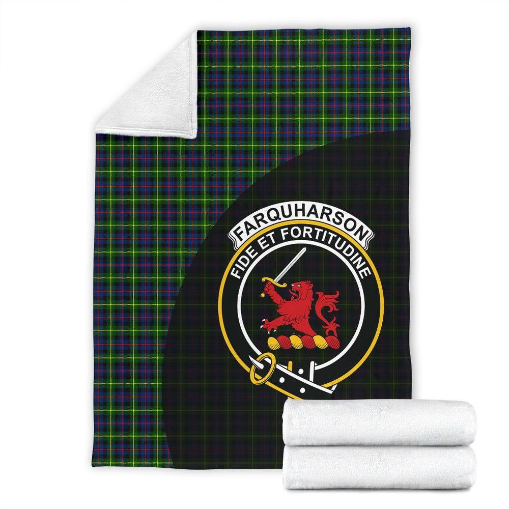 Clan Farquharson Modern Tartan Crest Blanket Wave Style PO12 Clan Farquharson Tartan Today   
