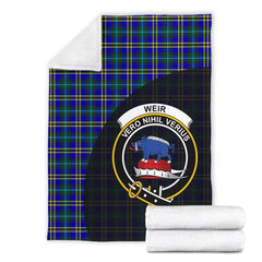 Clan Weir Modern Tartan Crest Blanket Wave Style RR78 Clan Weir Tartan Today   