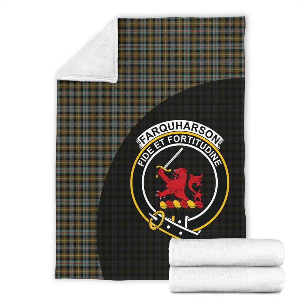 Clan Farquharson Weathered Tartan Crest Blanket Wave Style DO77 Clan Farquharson Tartan Today   