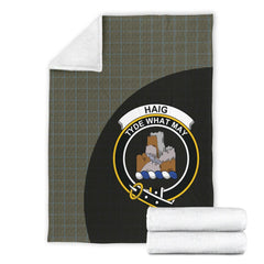 Clan Haig Check Tartan Crest Blanket Wave Style MT36 Clan Haig Tartan Today   