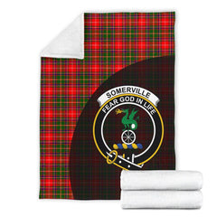 Clan Somerville Modern Tartan Crest Blanket Wave Style KD54 Clan Somerville Tartan Today   
