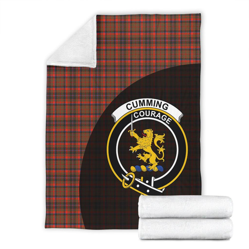 Clan Cumming Hunting Weathered Tartan Crest Blanket Wave Style NR92 Clan Cumming Tartan Today   