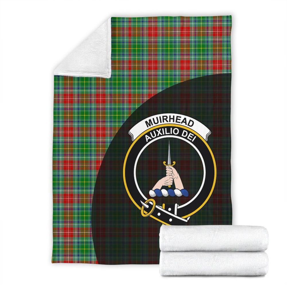 Clan Muirhead Tartan Crest Blanket Wave Style GC53 Clan Muir_More Tartan Today   