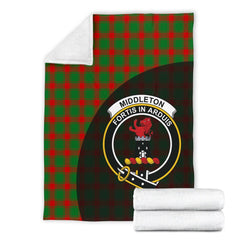 Clan Middleton Modern Tartan Crest Blanket Wave Style AF44 Clan Middleton Tartan Today   