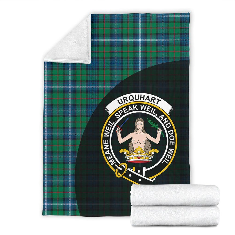 Clan Urquhart Ancient Tartan Crest Blanket Wave Style NS82 Clan Urquhart Tartan Today   