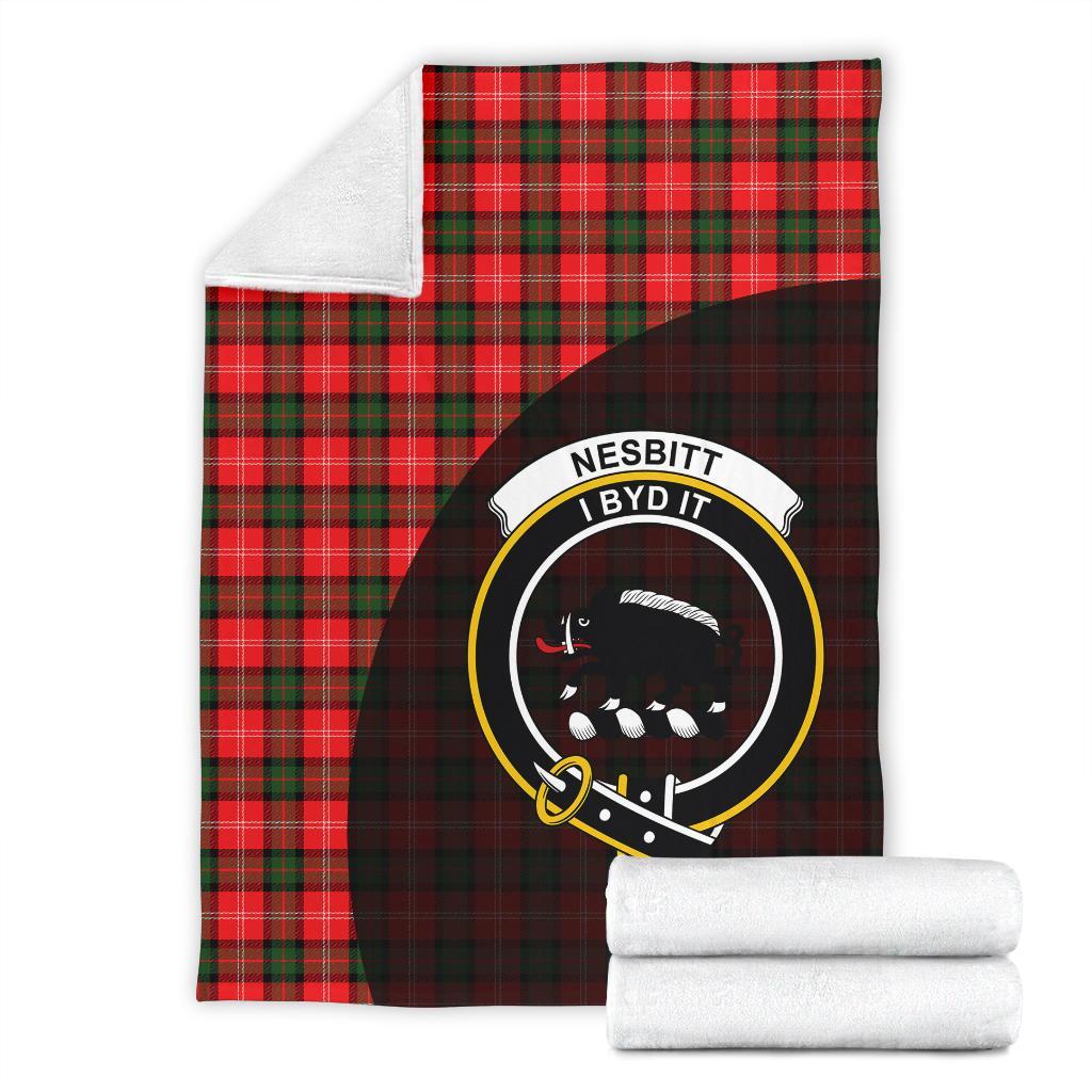 Clan Nesbitt Modern Tartan Crest Blanket Wave Style TA65 Clan Nesbitt Tartan Today   
