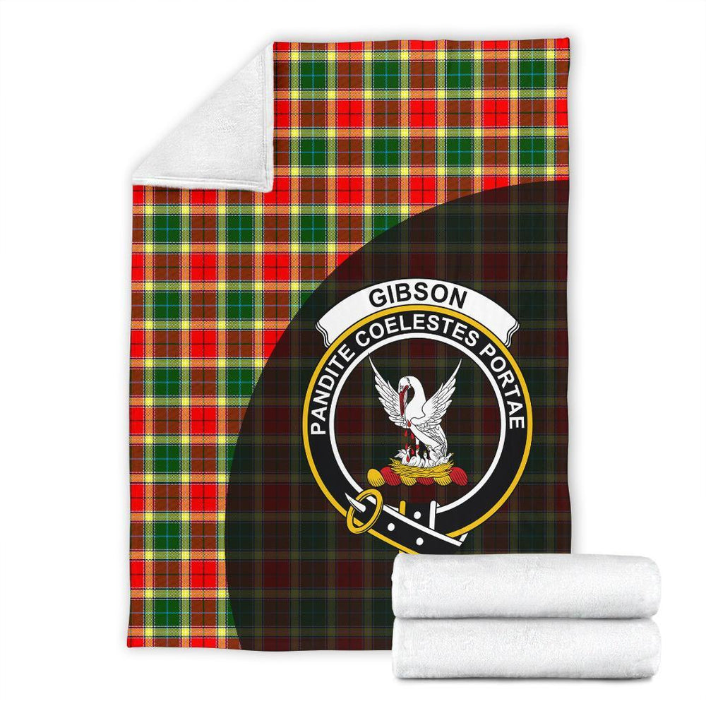 Clan Gibbs Tartan Crest Blanket Wave Style NA69 Clan Gibbs Tartan Today   
