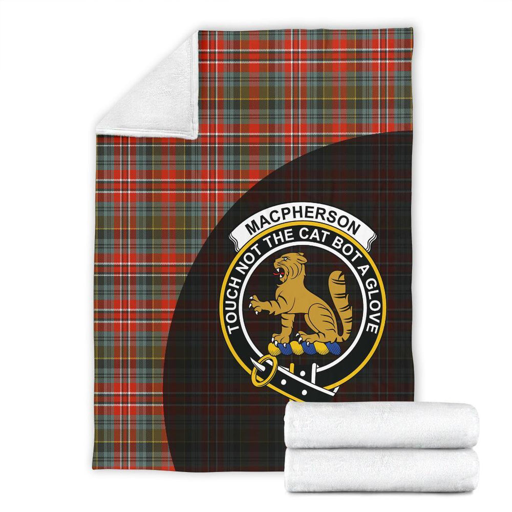 Clan MacPherson Weathered Tartan Crest Blanket Wave Style KA86 Clan MacPherson Tartan Today   