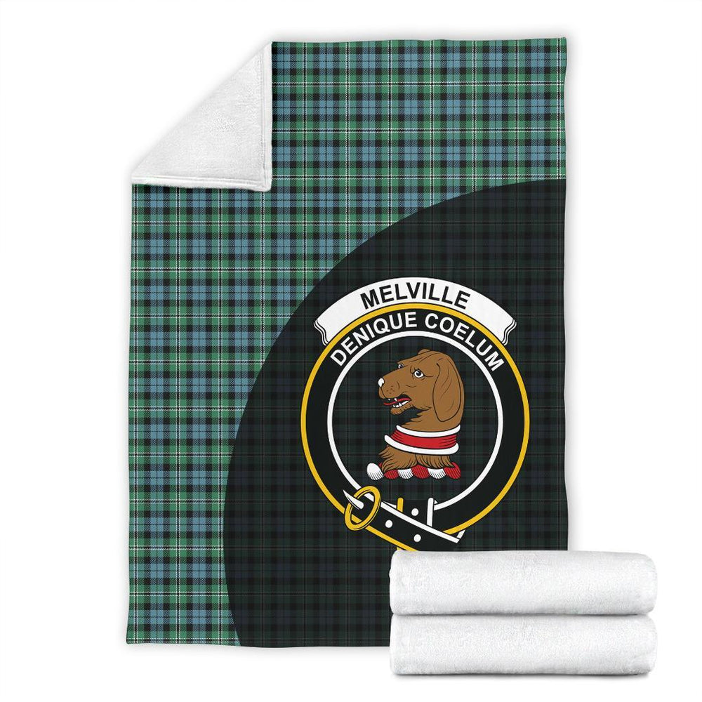 Clan Melville Tartan Crest Blanket Wave Style AU59 Clan Melville Tartan Today   