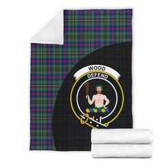 Clan Wood Modern Tartan Crest Blanket Wave Style KI23 Clan Wood Tartan Today   