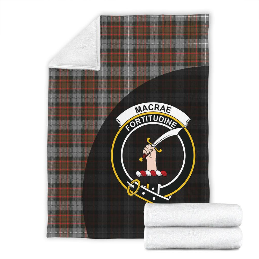 Clan MacRae Hunting Weathered Tartan Crest Blanket Wave Style ET39 Clan MacRae Tartan Today   
