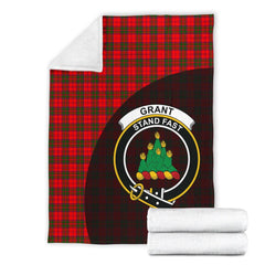 Clan Grant Modern Tartan Crest Blanket Wave Style WX25 Clan Grant Tartan Today   