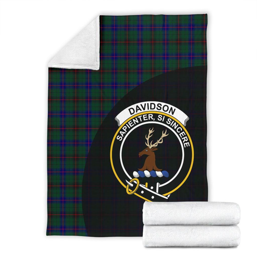 Clan Davidson Modern Tartan Crest Blanket Wave Style LD90 Clan Davidson Tartan Today   