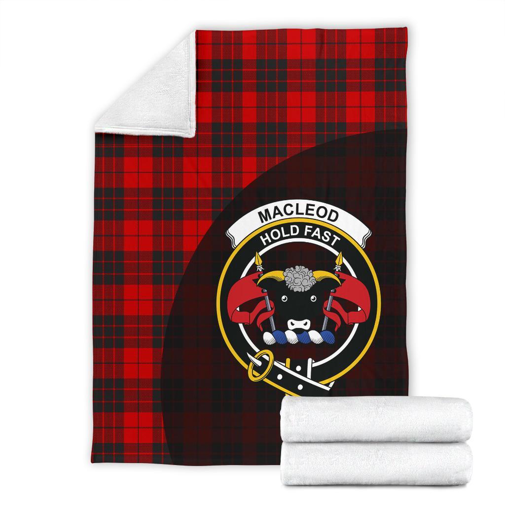 Clan MacLeod of Raasay Tartan Crest Blanket Wave Style MC79 Clan Hall Tartan Today   