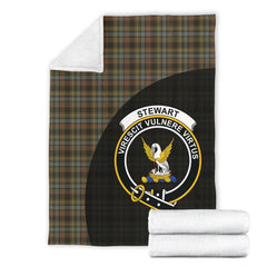 Clan Stewart Hunting Weathered Tartan Crest Blanket Wave Style PA22 Clan Stewart Tartan Today   