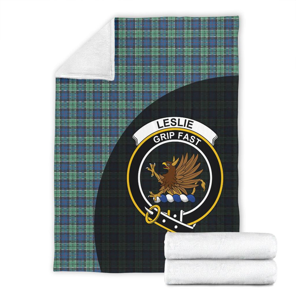 Clan Leslie Hunting Ancient Tartan Crest Blanket Wave Style JS22 Clan Leslie Tartan Today   