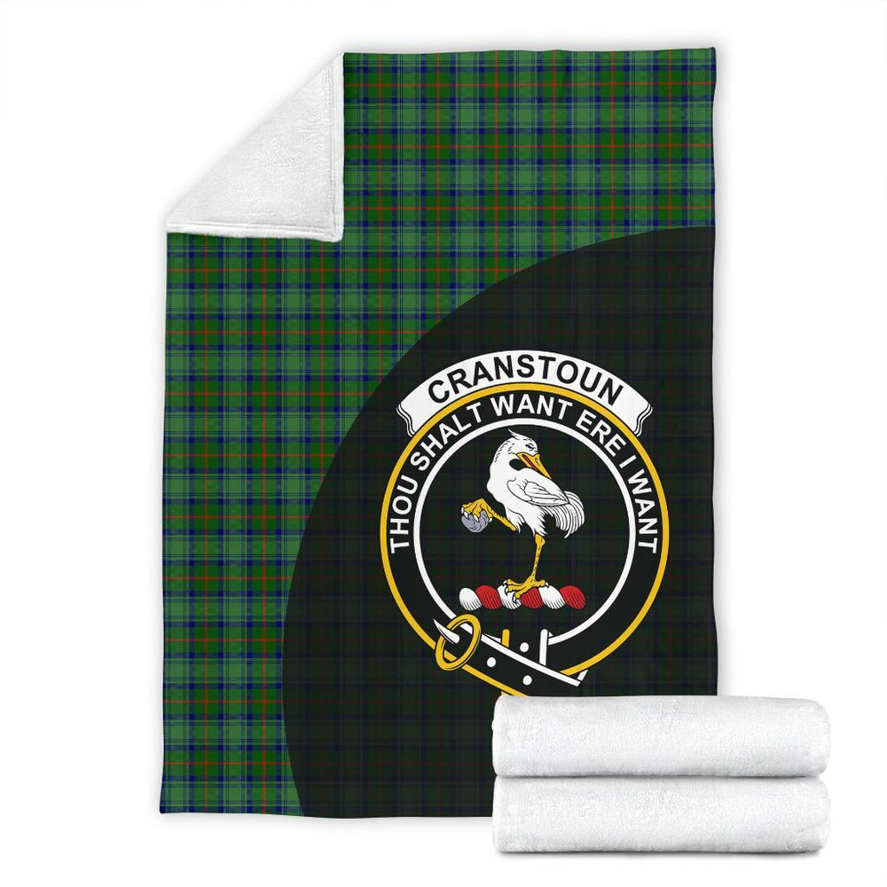 Clan Cranstoun Tartan Crest Blanket Wave Style ZC18 Clan Cranstoun Tartan Today   