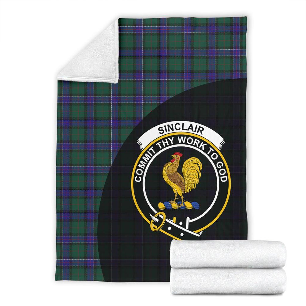 Clan Sinclair Hunting Modern Tartan Crest Blanket Wave Style AU91 Clan Sinclair Tartan Today   
