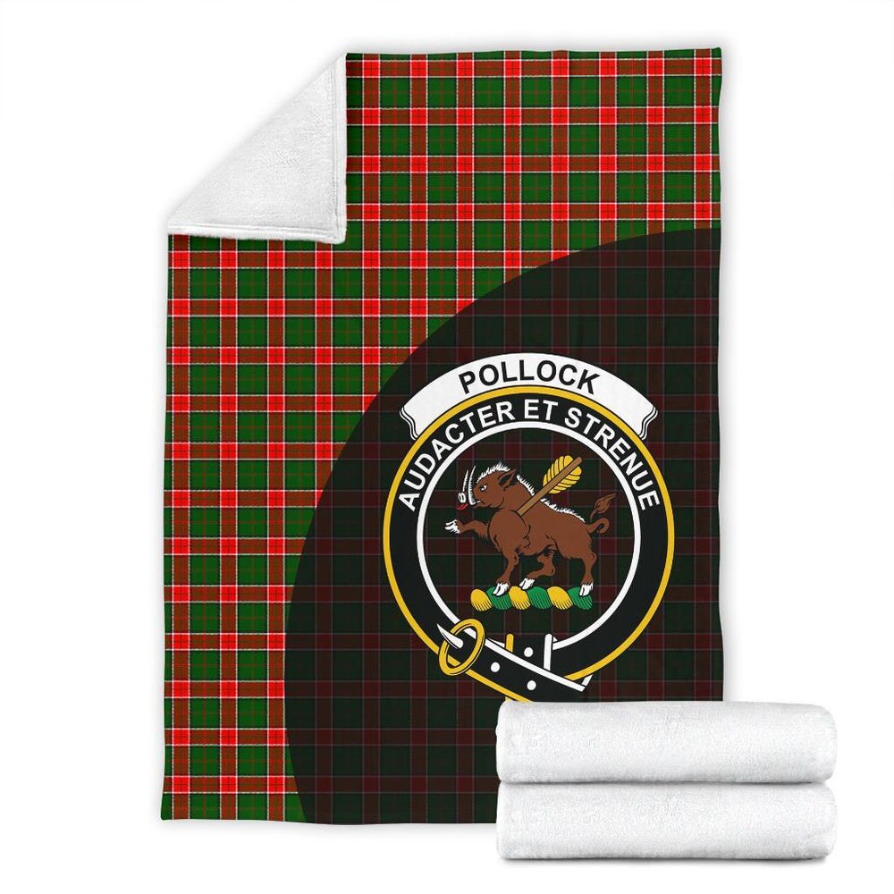 Clan Pollock Modern Tartan Crest Blanket Wave Style SO58 Clan Pollock Tartan Today   