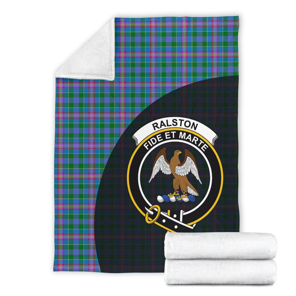 Clan Ralston Tartan Crest Blanket Wave Style HI41 Clan Ralston Tartan Today   