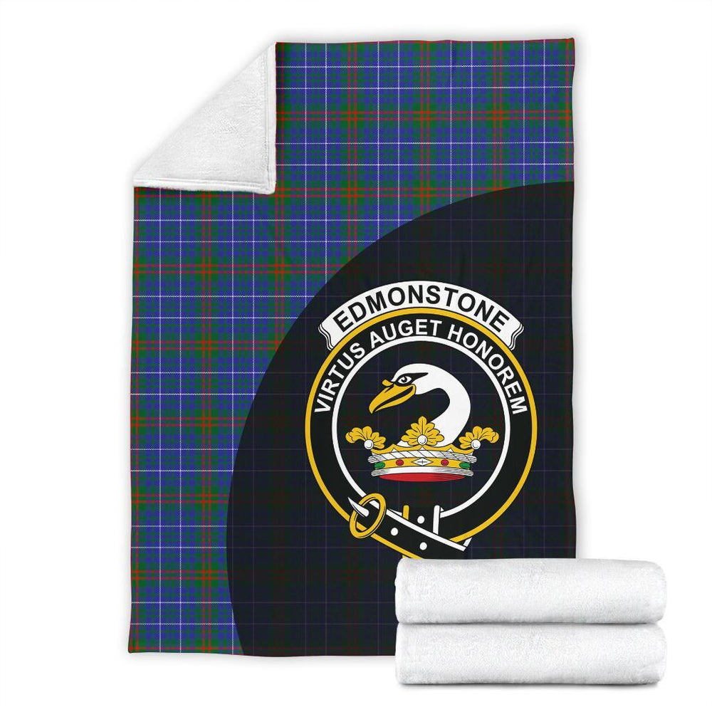 Clan Edmonstone Tartan Crest Blanket Wave Style ZI40 Clan Edmonstone Tartan Today   