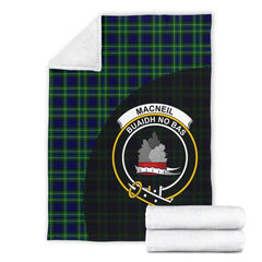 Clan MacNeil of Colonsay Modern Tartan Crest Blanket Wave Style GD72 Clan MacNeil / MacNeill Tartan Today   
