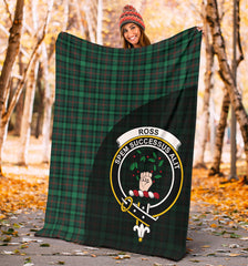 Clan Ross Hunting Modern Tartan Crest Blanket Wave Style  SPGS83 Clan Ross Tartan Today   