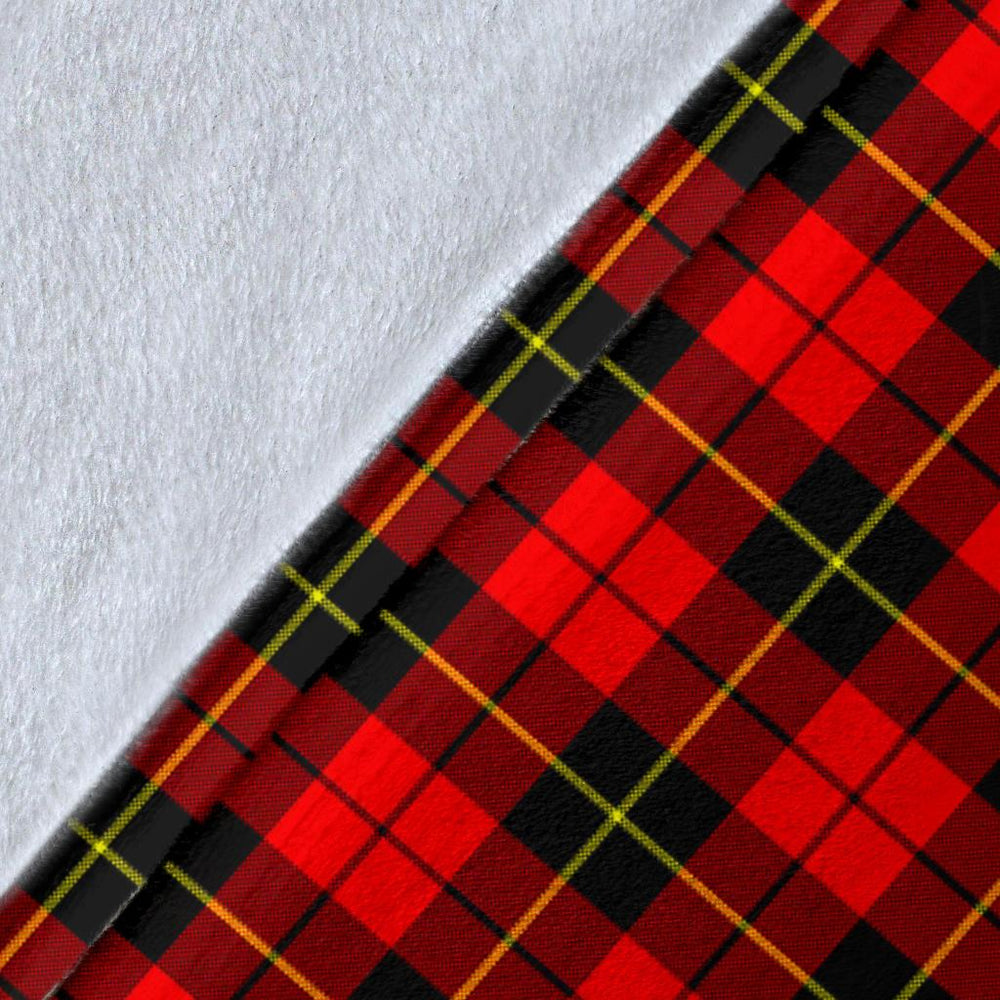 Clan Wallace Hunting Red Tartan Crest Blankets Wave Style CB14 Clan Wallace Tartan Today   