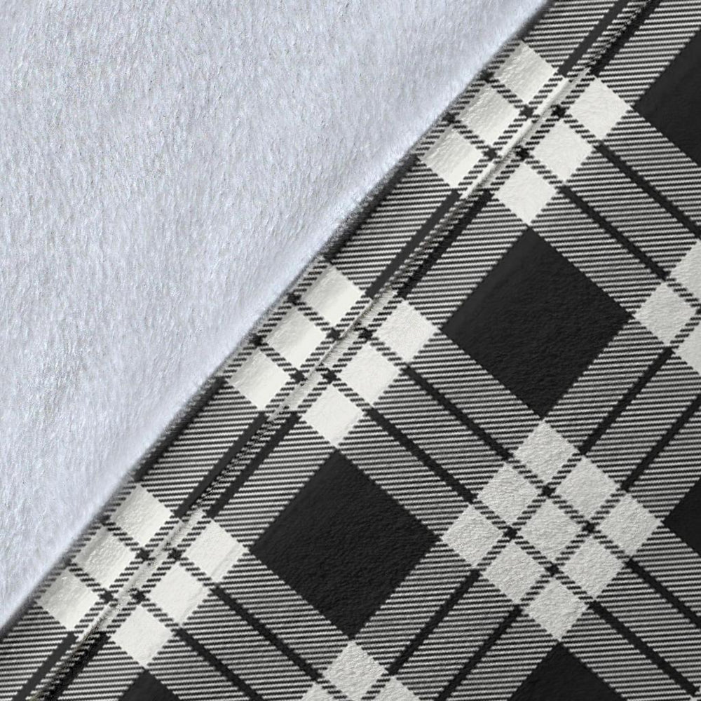 Clan MacFarlane Black  & White Ancient Tartan Crest Blanket Wave Style NY62 Clan MacFarlane Tartan Today   