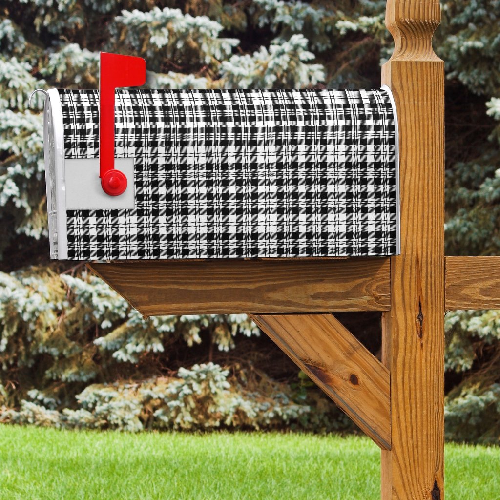 Clan Scott Black & White Modern Tartan Mailbox HW89 Clan Scott (Scott Tartan) Tartan Today   