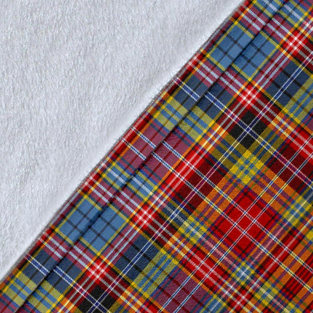 Clan Drummond of Strathallan Tartan Crest Blanket Wave Style FH88 Clan Hall Tartan Today   