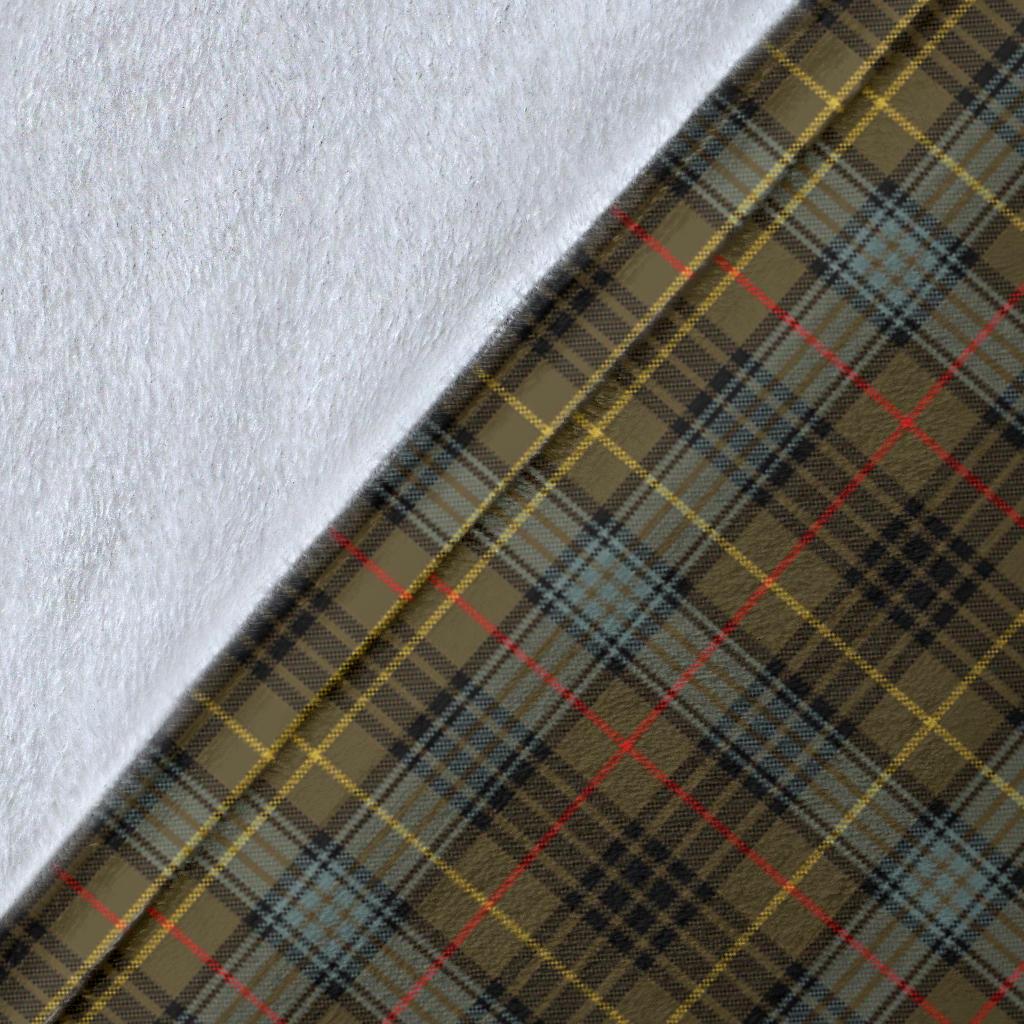 Clan Stewart Hunting Weathered Tartan Crest Blanket Wave Style PA22 Clan Stewart Tartan Today   