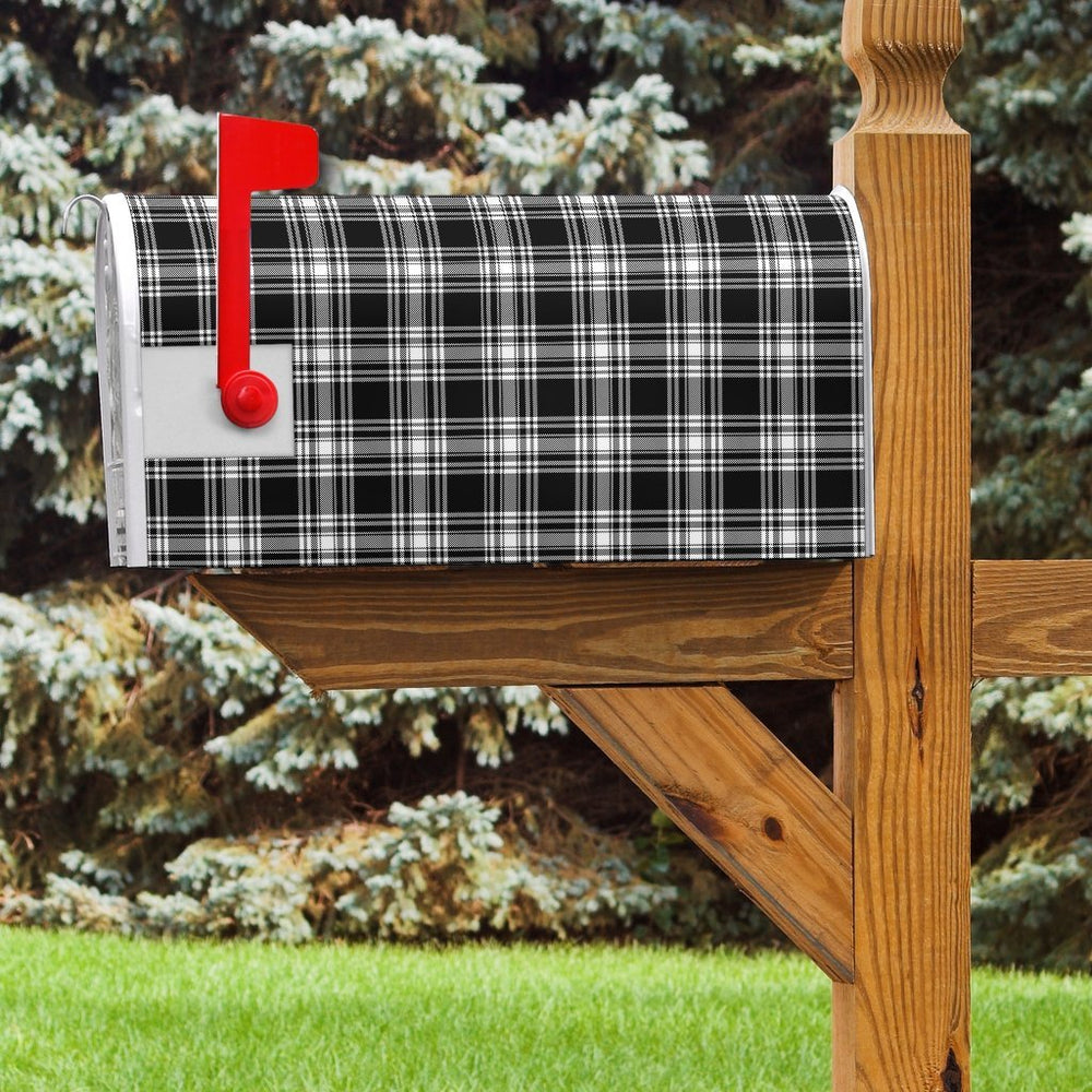 Clan Menzies Black & White Modern Tartan Mailbox ES68 Clan Menzies Tartan Today   