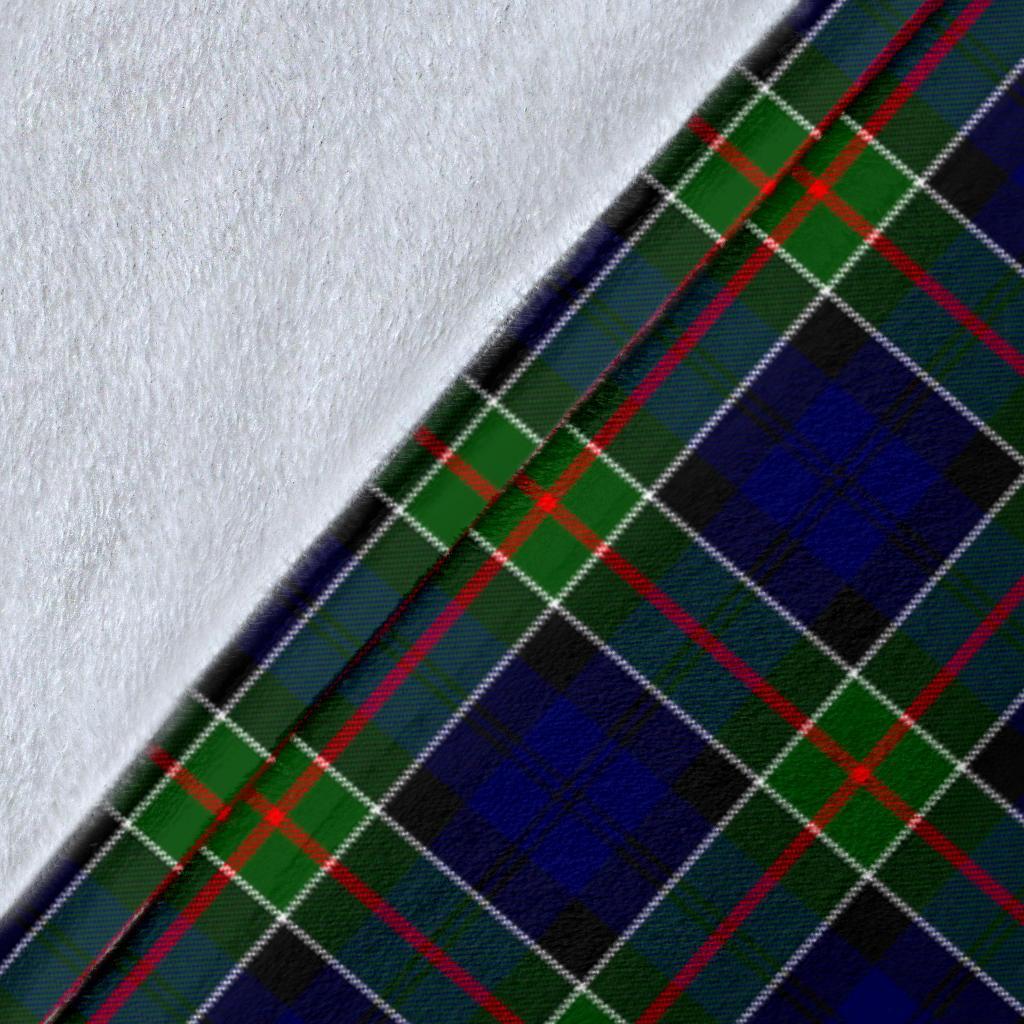Clan Cockburn Modern Tartan Crest Blanket Wave Style RH19 Clan Cockburn Tartan Today   
