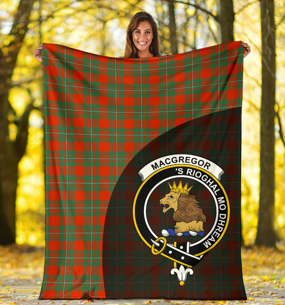 Clan MacGregor Ancient Tartan Crest Blanket Wave Style  SPWS22 Clan MacGregor Tartan Today   