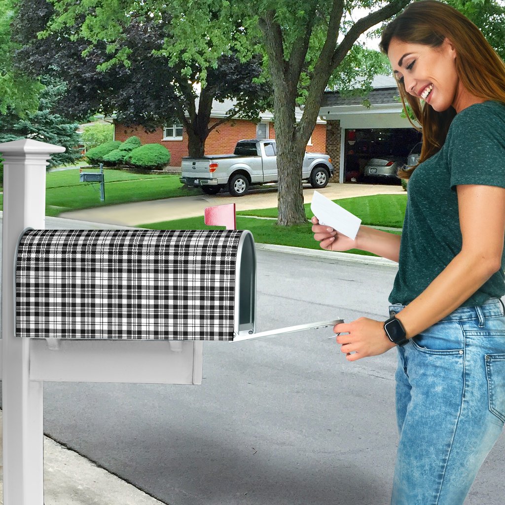 Clan Scott Black & White Modern Tartan Mailbox HW89 Clan Scott (Scott Tartan) Tartan Today   