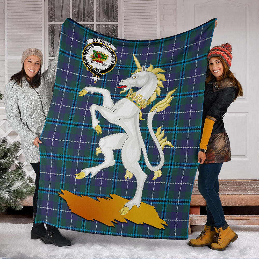 Clan Douglas Modern Tartan Crest Blanket Unicorn Style VV29 Clan Douglas Tartan Today   