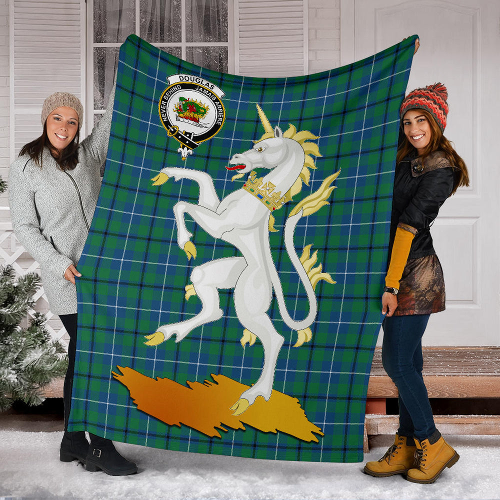 Clan Douglas Ancient Tartan Crest Blanket Unicorn Style ZR91 Clan Douglas Tartan Today   