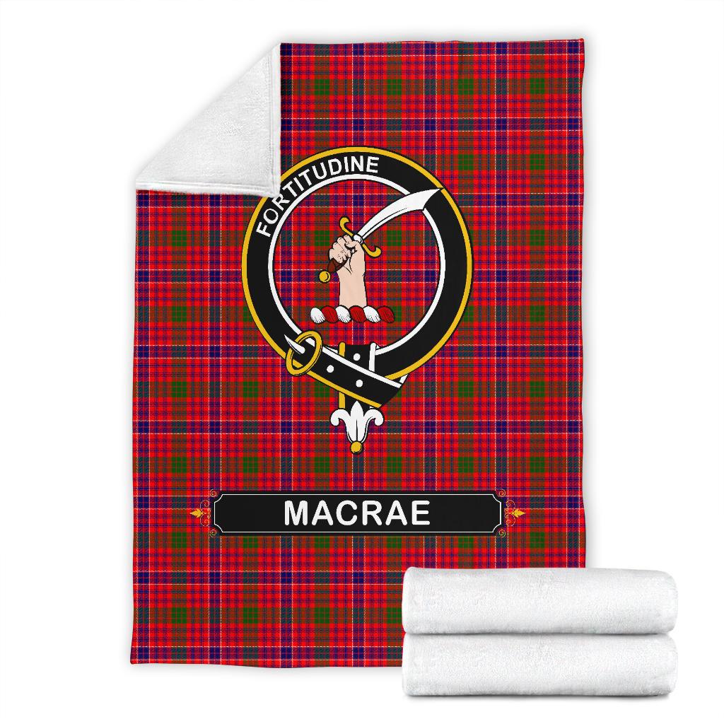 Clan MacRae Tartan Crest Blanket 3 Sizes MV75 Clan MacRae Tartan Today   