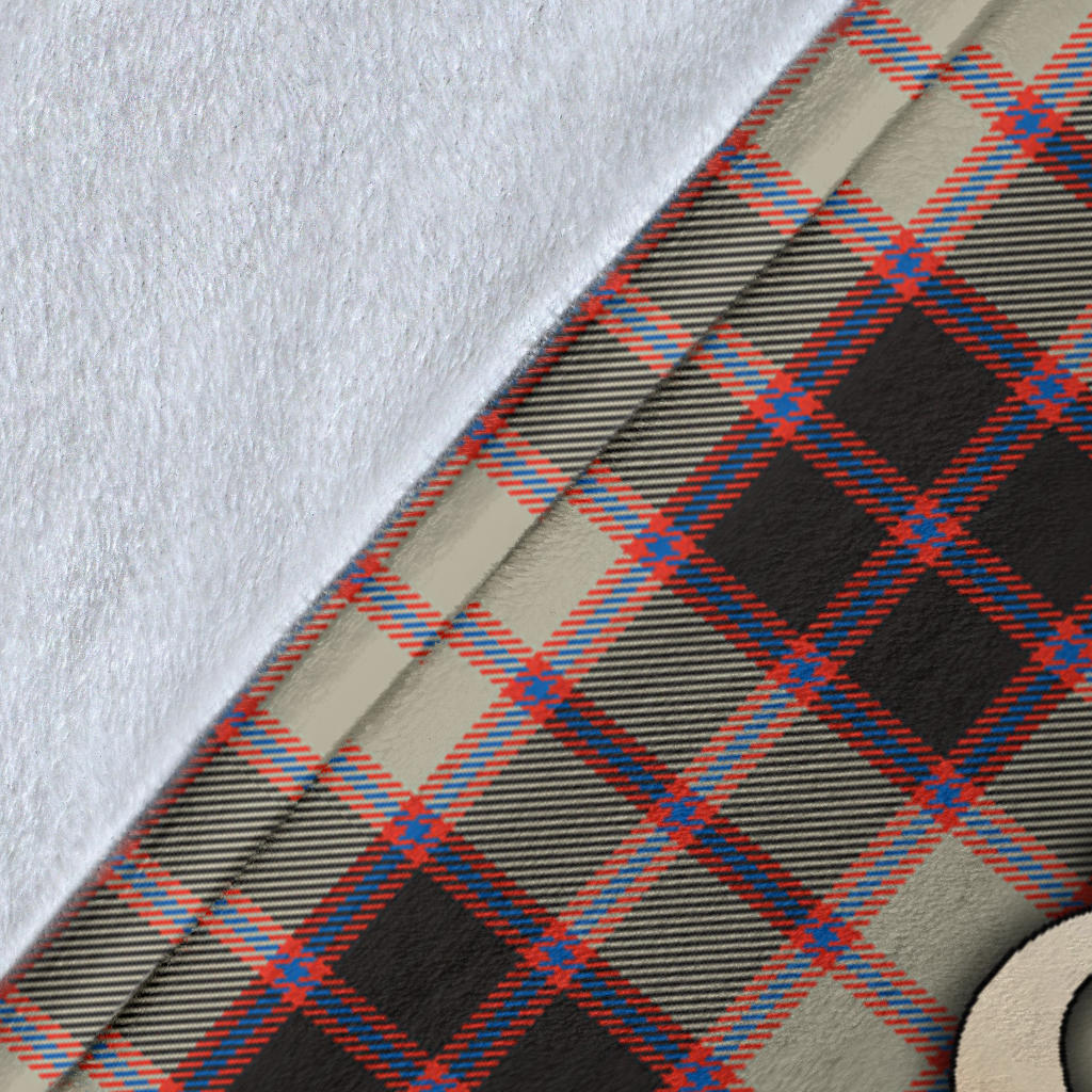 Clan MacPherson Hunting Ancient Tartan Gold Courage Symbol Blanket  SPTU97 Clan MacPherson Tartan Today   