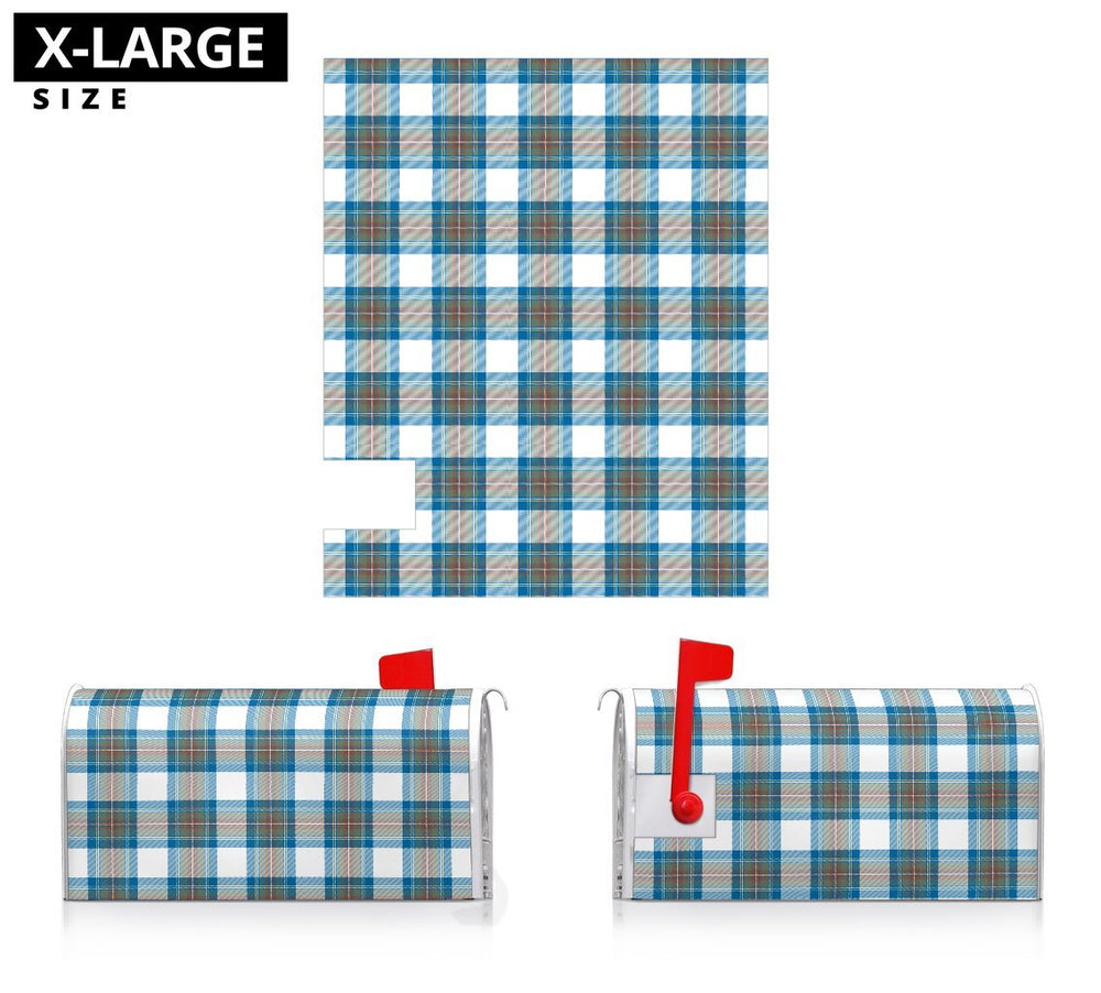 Clan Stewart Muted Blue Tartan Mailbox IO16 Clan Stewart Tartan Today   
